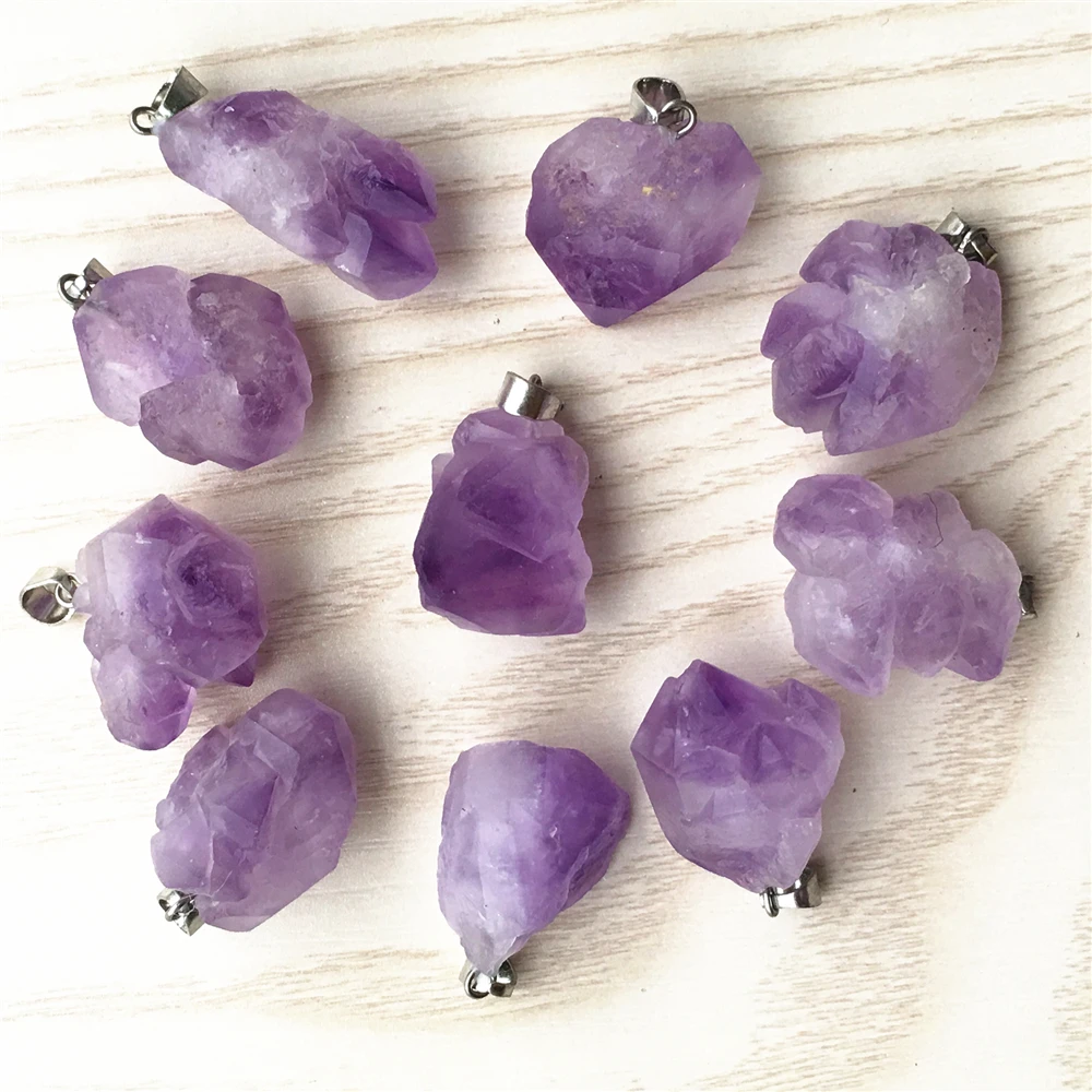 Hot 10Pcs Natural Point Stone Pendants Pendulum Amethysts Healing Crystal Chakra Reiki Shape Irregular Size Random Dropshipping
Hot 10Pcs Natural Point Stone Pendants Pendulum Amethysts Healing Crystal Chakra Reiki Shape Irregular Size Random Dropshipping