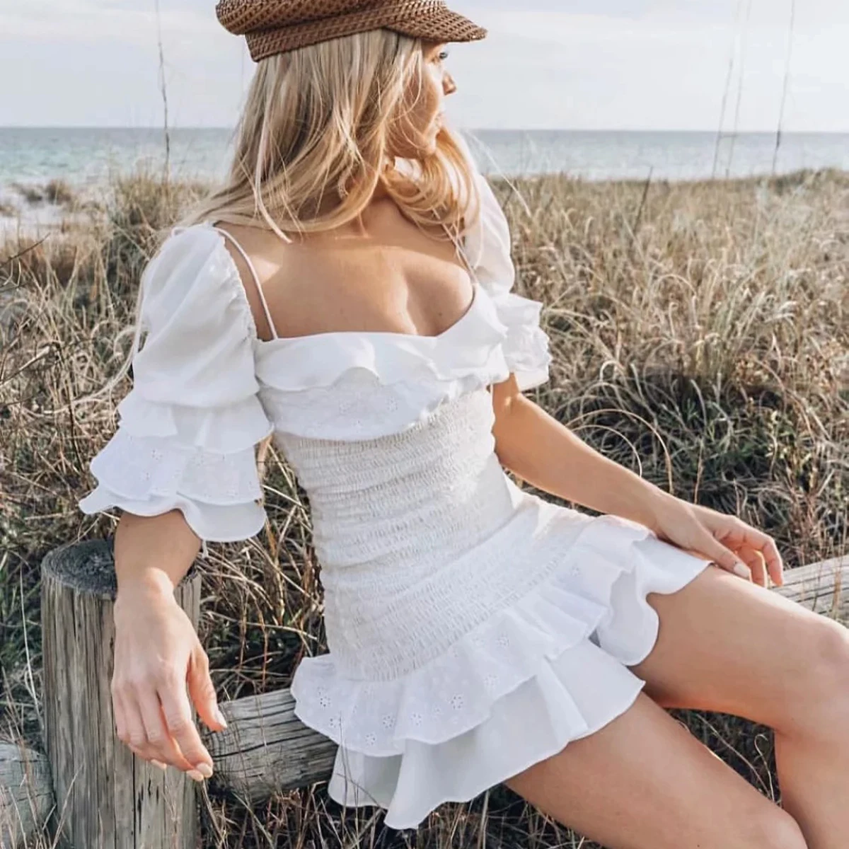 Cascading Ruffles Chic Mini Dress Women 2019 Summer White Embroidery Vintage Dresses Evening Party Bodycon Slim Sexy Short Dress
Cascading Ruffles Chic Mini Dress Women 2019 Summer White Embroidery Vintage Dresses Evening Party Bodycon Slim Sexy Short Dress