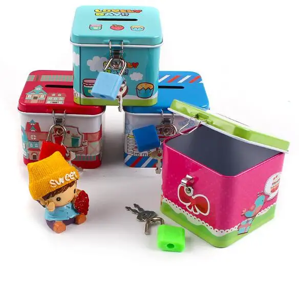 1PC Portable Cute Square Tin Metal Piggy Bank Saving Cash Coin Money Box Children Toy Kids Gifts Home Collection ELG 004
1PC Portable Cute Square Tin Metal Piggy Bank Saving Cash Coin Money Box Children Toy Kids Gifts Home Collection ELG 004