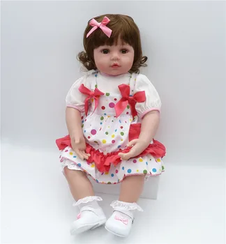 22inch reborn Silicone babies dolls 55cm bebe alive cute curly hair brown eyes realistic doll cloth body bonecas brinquedos
22inch reborn Silicone babies dolls 55cm bebe alive cute curly hair brown eyes realistic doll cloth body bonecas brinquedos