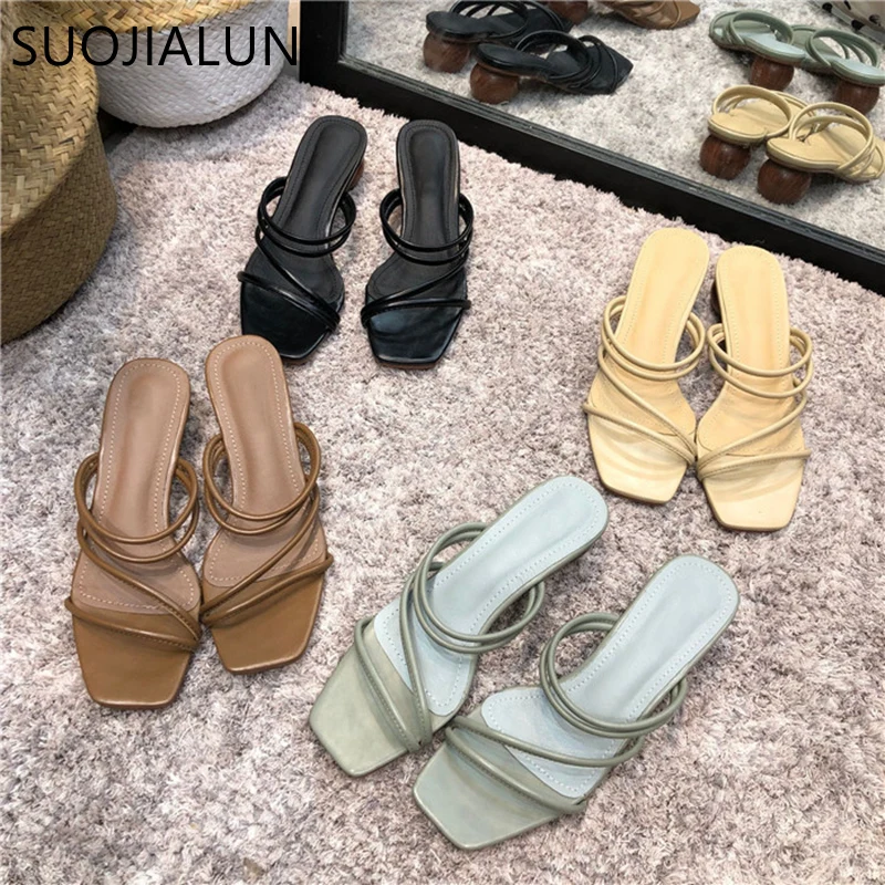 SUOJIALUN Round Geometric Heel Women Slippers Summer Narrow Band Outdoor Beach Sandals Shoes Square Toe Ball Heel Slides
SUOJIALUN Round Geometric Heel Women Slippers Summer Narrow Band Outdoor Beach Sandals Shoes Square Toe Ball Heel Slides