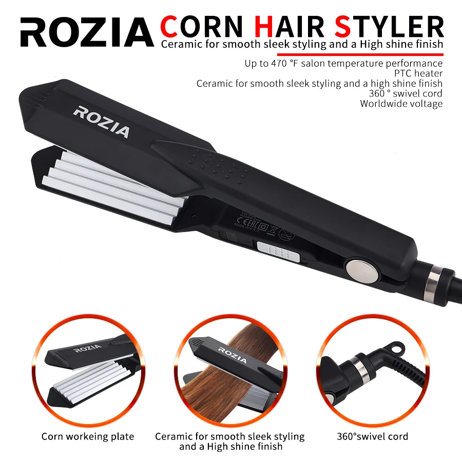 Professional Hair Curler Ceramic Corrugated Hair Curling Iron Salon styling tools Electric Corrugation Wave Styling Tools
Professional Hair Curler Ceramic Corrugated Hair Curling Iron Salon styling tools Electric Corrugation Wave Styling Tools