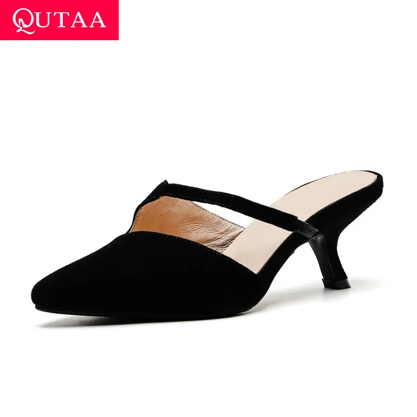 QUTAA 2019 Women Sandals New Summer Slingback Elegant Stilettos Sexy Pointed Toe Genuine Leather Concise Ladies Shoes Size 34-40
QUTAA 2019 Women Sandals New Summer Slingback Elegant Stilettos Sexy Pointed Toe Genuine Leather Concise Ladies Shoes Size 34-40