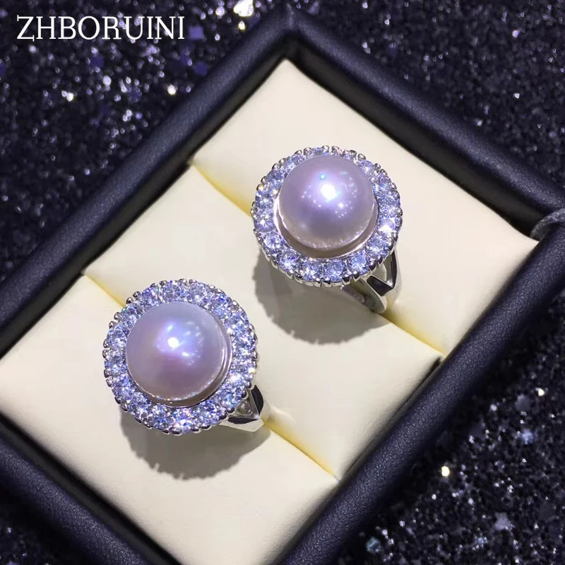 ZHBORUINI 2019 Fashion Pearl Ring Zircon Ring Natural Freshwater Pearl Rings 925 Sterling Silver Big Ring Jewelry For Women Box
ZHBORUINI 2019 Fashion Pearl Ring Zircon Ring Natural Freshwater Pearl Rings 925 Sterling Silver Big Ring Jewelry For Women Box