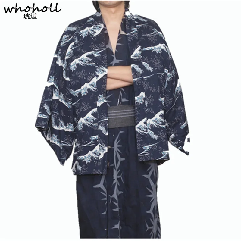 WHOHOLL Japanese Man Haori Kimono Jacket Long Sleeves Print Solid Cosplay Costumes Japanese Traditional Clothes Samurai Cardigan
WHOHOLL Japanese Man Haori Kimono Jacket Long Sleeves Print Solid Cosplay Costumes Japanese Traditional Clothes Samurai Cardigan
