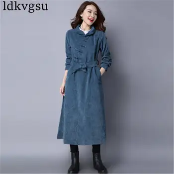 2020 New Women Spring Autumn Long Trench Coats Ethnic Style Women's Loose Corduroy Belt Disc Button Windbreaker Outerwear X331
2020 New Women Spring Autumn Long Trench Coats Ethnic Style Women's Loose Corduroy Belt Disc Button Windbreaker Outerwear X331