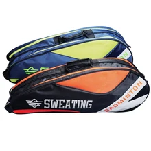 Saco de badminton 6 pçs raquetes de tênis à prova dsingle água único ombro separado sapato armazém para treinamento esporte tênis raquette mochila(China)