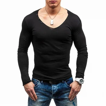 Helisopus V Neck Long Sleeve Tees Men Streetwear T Shirt Slim Thin T-shirt Spring Summer Casual T shirt Camisetas Hombre
Helisopus V Neck Long Sleeve Tees Men Streetwear T Shirt Slim Thin T-shirt Spring Summer Casual T shirt Camisetas Hombre