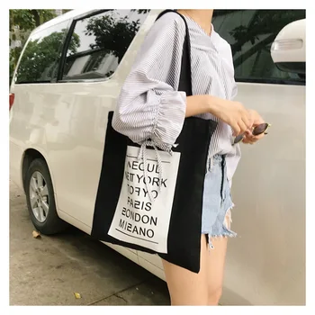 Women's Canvas Shoulder Bags Woman Cotton Shopping Bags Party Bags Soft Letter Casual Shoulder Bags For Women 2019
Women's Canvas Shoulder Bags Woman Cotton Shopping Bags Party Bags Soft Letter Casual Shoulder Bags For Women 2019