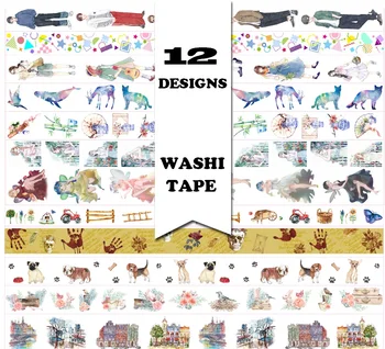 12 Designs NEW! Flowers/Girls/Boy/Bird/Dog/Skull Pattern Japanese Washi Decorative Adhesive DIY Masking Paper Tape Sticker Label
12 Designs NEW! Flowers/Girls/Boy/Bird/Dog/Skull Pattern Japanese Washi Decorative Adhesive DIY Masking Paper Tape Sticker Label