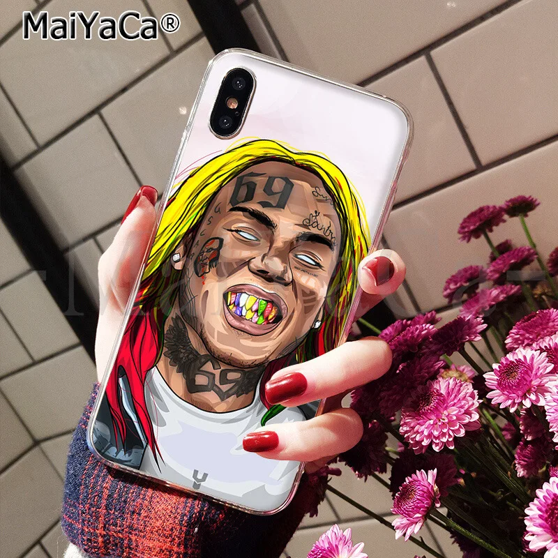 MaiYaCa singer Tekashi69 6ix9ine 69 Colorful Cute Phone Accessories Case for Apple iPhone 8 7 6 6S Plus X XS MAX 5 5S SE XR case