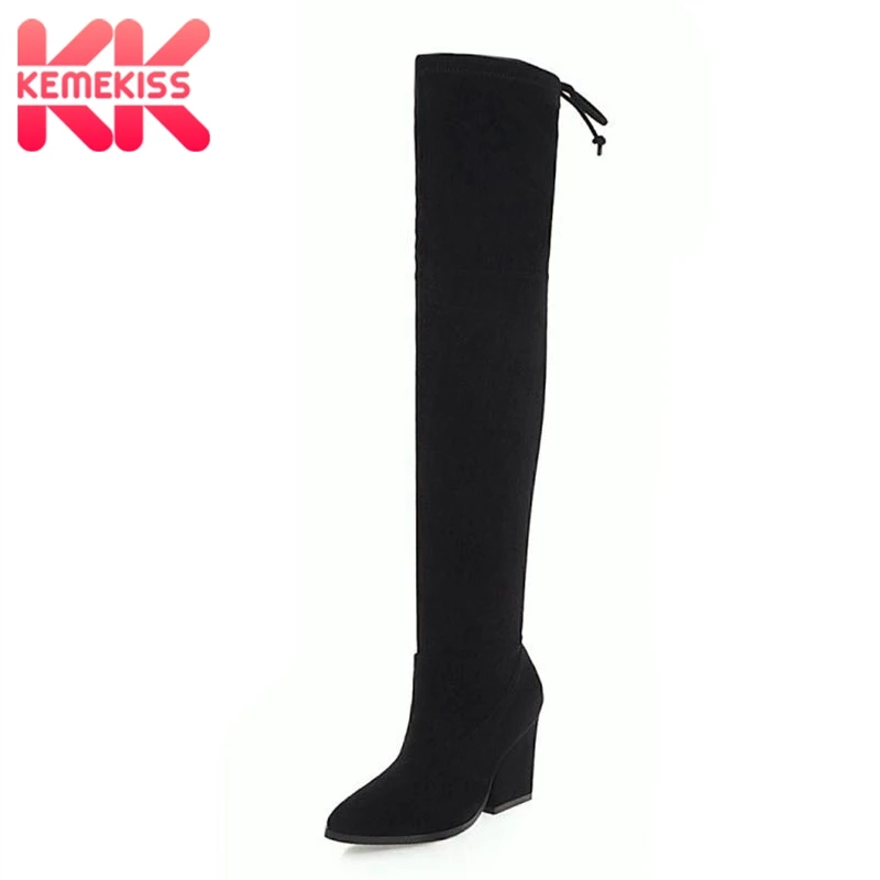 KemeKiss Women Long Boots Fur Warm Winter Stretch Boots Thick Heels Over Knee Boots Fashion Sexy Ladies Shoes Size 34-43
KemeKiss Women Long Boots Fur Warm Winter Stretch Boots Thick Heels Over Knee Boots Fashion Sexy Ladies Shoes Size 34-43
