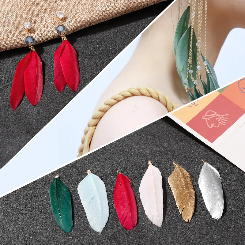 Animal Feather DIY Handmade Earrings Components Pendant Necklace Eardrop Jewelry Finding Accessories Material 6pcs
Animal Feather DIY Handmade Earrings Components Pendant Necklace Eardrop Jewelry Finding Accessories Material 6pcs