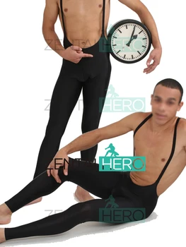 Free Shipping Wholesale Unitard Black Solid Color Male Legging In Lycra Spandex Pencil Pants With Suspender Straps
Free Shipping Wholesale Unitard Black Solid Color Male Legging In Lycra Spandex Pencil Pants With Suspender Straps