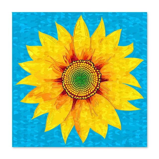 painting by numbers art paint number Thriving sunflower Draw on canvas Digital Painting Famous s Abstract | Дом и сад