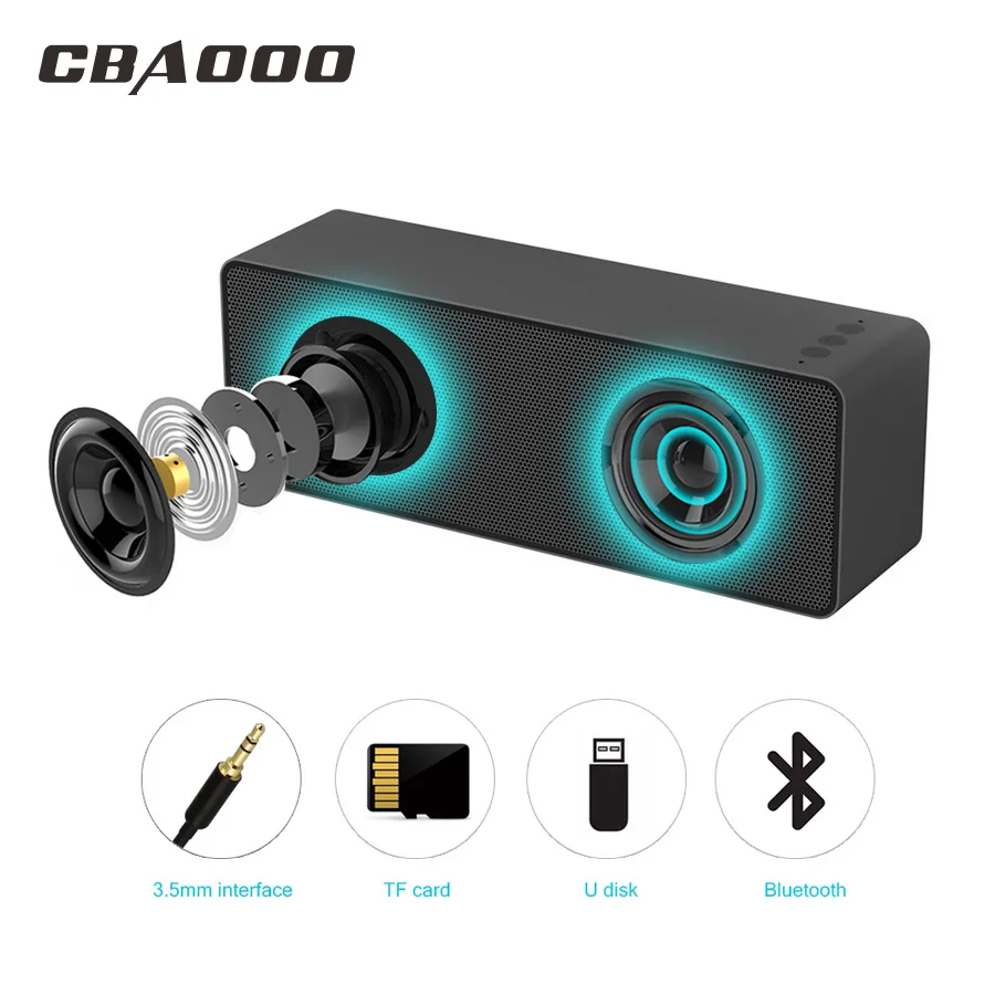 CBAOOO портативный динамик s беспроводной Bluetooth сабвуфер стереоколонка для улицы 3 5
