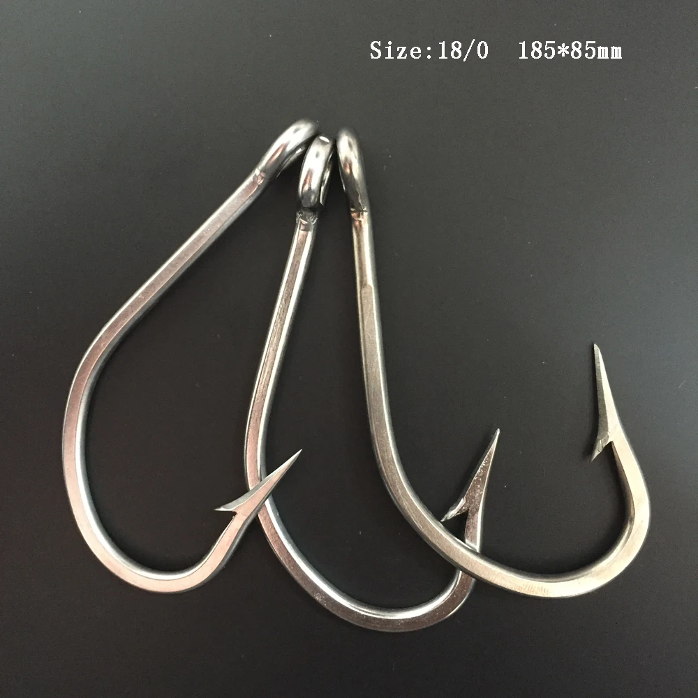 CN02 3pcs 18/0 Mustad Fish Hook Stainless Steel Fishing Hook Large Jigging Fishing Hook Big Game Fishing Hook
CN02 3pcs 18/0 Mustad Fish Hook Stainless Steel Fishing Hook Large Jigging Fishing Hook Big Game Fishing Hook