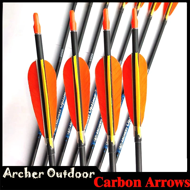 6/12Pcs SF Spine 500 600 700 800 900 1000 Recurve Bow Carbon Arrow ID 4.2mm Pin Nock 3inch Turkey Feather Bow Shooting Archery
6/12Pcs SF Spine 500 600 700 800 900 1000 Recurve Bow Carbon Arrow ID 4.2mm Pin Nock 3inch Turkey Feather Bow Shooting Archery