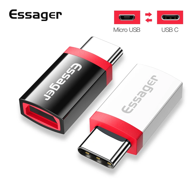 Essager Micro USB to Type C Adapter OTG Cable for Xiaomi K20 Pro Oneplus 7 Pro Huawei OTG Type-C Adapter Microusb USBC Connector
Essager Micro USB to Type C Adapter OTG Cable for Xiaomi K20 Pro Oneplus 7 Pro Huawei OTG Type-C Adapter Microusb USBC Connector