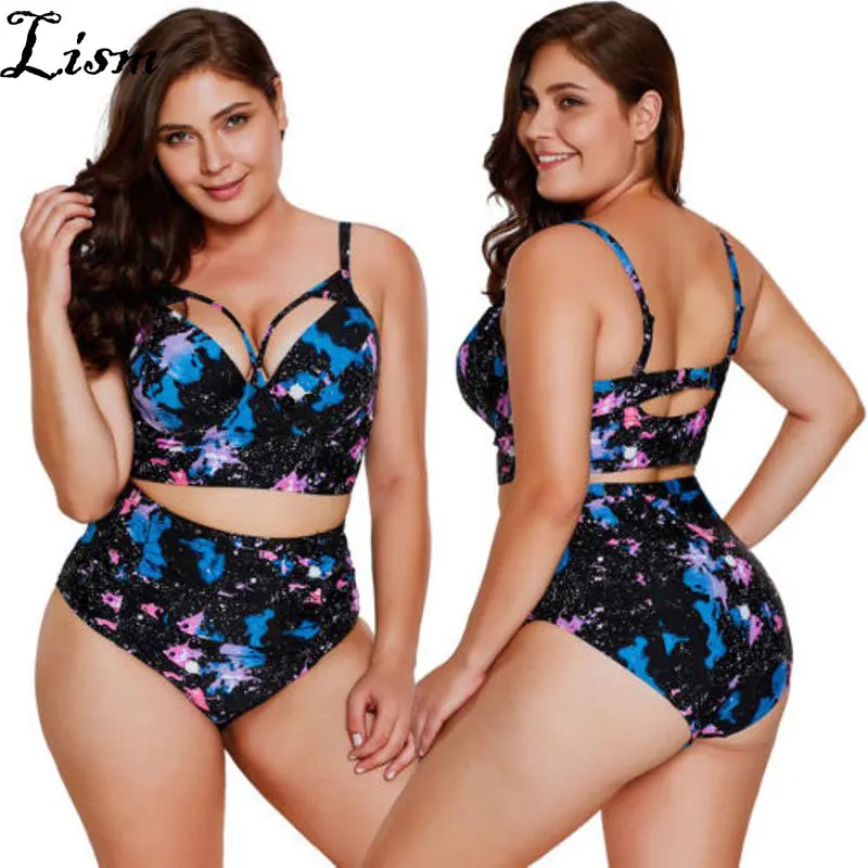 Plus Size Two Pieces Swimwear for Women Tankini XL XXL 4XL Bandage Cut Out Swimsuit High Waisted Modest Bikini Set Flower Print
Plus Size Two Pieces Swimwear for Women Tankini XL XXL 4XL Bandage Cut Out Swimsuit High Waisted Modest Bikini Set Flower Print