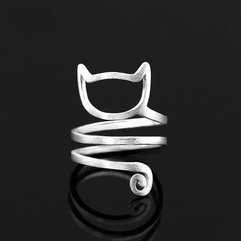 925 Sterling Silver Rings for Women Lovely Cat Long Ring Free Size Fashion Jewelry Accessories Femme Bague Christmas Gifts
925 Sterling Silver Rings for Women Lovely Cat Long Ring Free Size Fashion Jewelry Accessories Femme Bague Christmas Gifts
