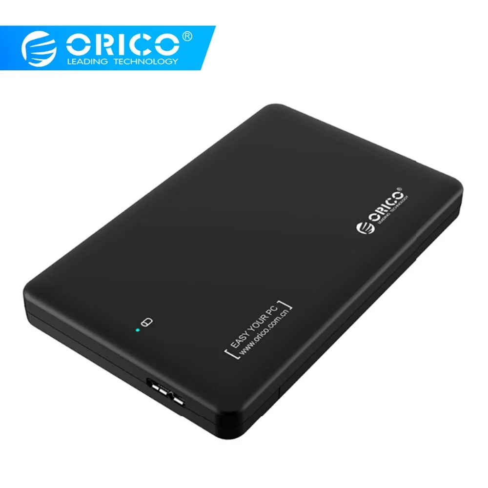 

HDD Enclosure, ORICO 2599US3 Sata to USB 3.0 HDD Case Tool Free for 7mm/9.5mm 2.5 inch HDD and SSD Up to 2TB Supported