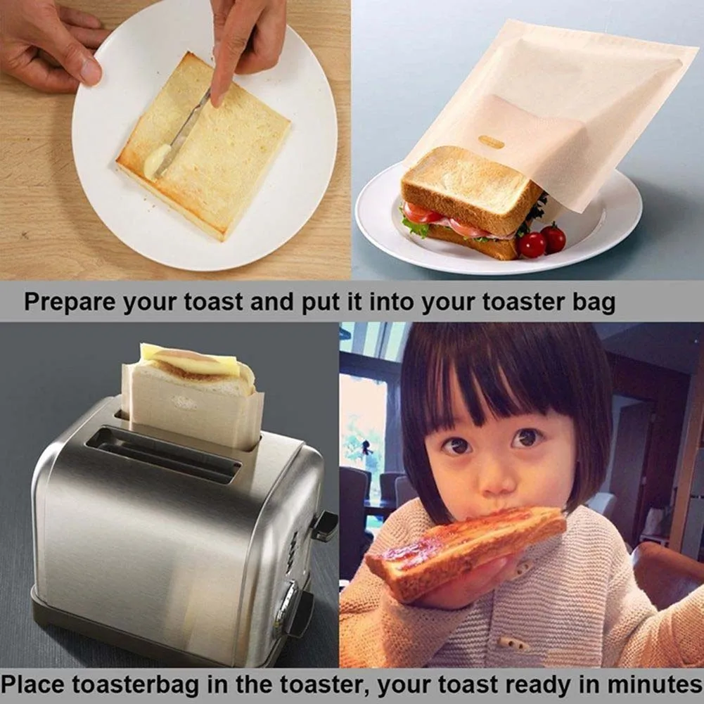 HOT 10 Pcs Reusable Toast Bag Sandwich Omelette Bags 16X16.5cm/16X18cm/17X19cm NDS66
HOT 10 Pcs Reusable Toast Bag Sandwich Omelette Bags 16X16.5cm/16X18cm/17X19cm NDS66