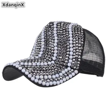 XdanqinX Fashion Women's Ponytail Baseball Cap Pearl Decoration Hip-hop Hats Adjustable Mesh Breathable Tongue Caps Snapback Cap
XdanqinX Fashion Women's Ponytail Baseball Cap Pearl Decoration Hip-hop Hats Adjustable Mesh Breathable Tongue Caps Snapback Cap