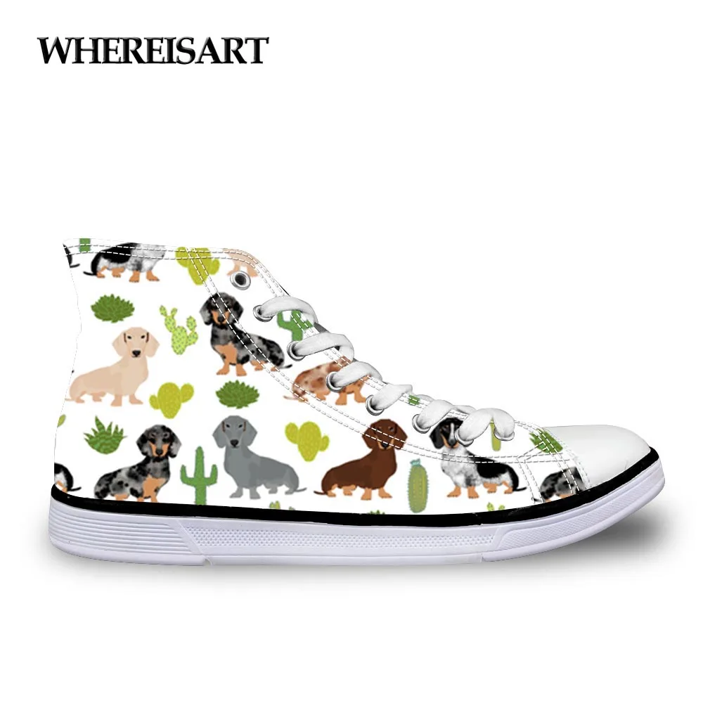 WHEREISART Dachshund Dog Printed Women Vulcanized Shoes Canvas Flat Footwear Sneakers Breathable Casual Shoes Tenis Feminino
WHEREISART Dachshund Dog Printed Women Vulcanized Shoes Canvas Flat Footwear Sneakers Breathable Casual Shoes Tenis Feminino