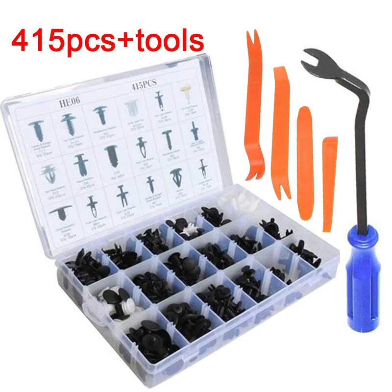 415Pcs 18 Kinds Mixed Auto Fastener Car Universal Bumper Fixed Clamp Push Type Clip Automobile Series Fastener for fotel wiszacy
415Pcs 18 Kinds Mixed Auto Fastener Car Universal Bumper Fixed Clamp Push Type Clip Automobile Series Fastener for fotel wiszacy