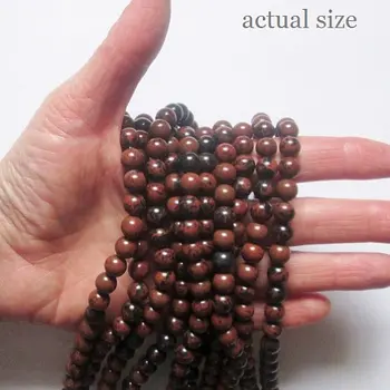 Genuine Mahogany Obsidian Beads - Round 8 mm Gemstone Beads - Full Strand 15 1/2", 47 beads, A-Quality 
Genuine Mahogany Obsidian Beads - Round 8 mm Gemstone Beads - Full Strand 15 1/2", 47 beads, A-Quality