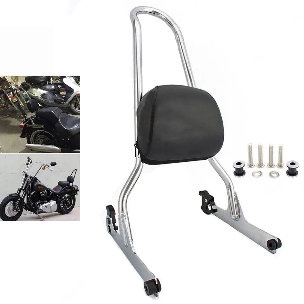 Chrome Passenger Sissy Bar Backrest Pad Cushion For Harley Fat Boy FLSTF &Fat Boy Lo FLSTFB &Softail &Night Train &Cross Bones
Chrome Passenger Sissy Bar Backrest Pad Cushion For Harley Fat Boy FLSTF &Fat Boy Lo FLSTFB &Softail &Night Train &Cross Bones