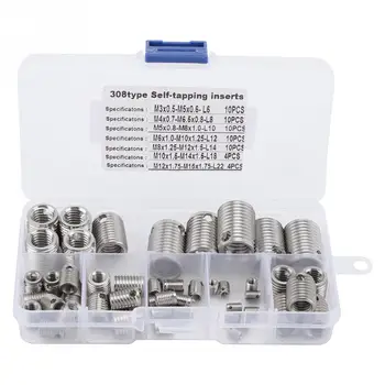 58Pcs/Set Self Tapping Thread Insert Stainless Steel Inner Thread Inserts Set Assortment Kit Reinforce Fastener Repair Tool NEW
58Pcs/Set Self Tapping Thread Insert Stainless Steel Inner Thread Inserts Set Assortment Kit Reinforce Fastener Repair Tool NEW