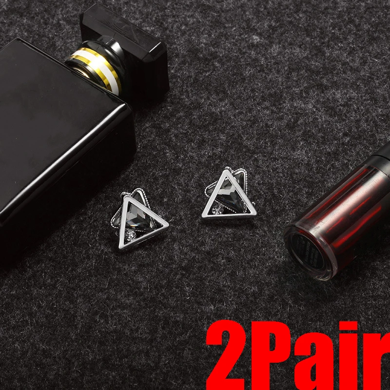 2Pair Simple Charm Ear Stud Silver Color Stud Earrings Crystal Triangle Olivet Gold Color Trendy Geometrical Hollow Jewelry
2Pair Simple Charm Ear Stud Silver Color Stud Earrings Crystal Triangle Olivet Gold Color Trendy Geometrical Hollow Jewelry