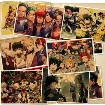 New My Hero Academia Midoriya Izuku All Might bakugou katsuki Kraft Poster Wall sticker Japanese Anime Poster Retro Poster
New My Hero Academia Midoriya Izuku All Might bakugou katsuki Kraft Poster Wall sticker Japanese Anime Poster Retro Poster