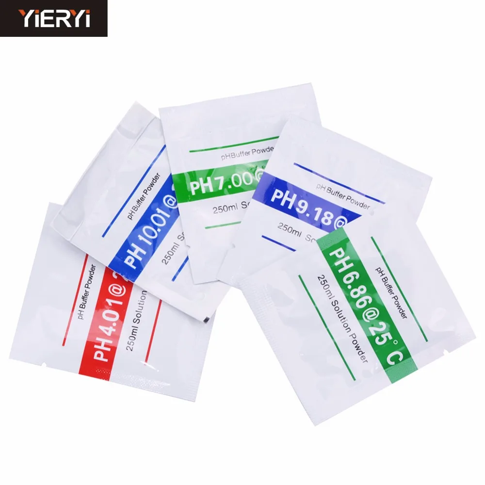 100pcs/set PH Test Meter Measure Calibration Solution PH Buffer Powder 4.01+6.86+7.0+10.01+9.18 Calibration Point free shipping
100pcs/set PH Test Meter Measure Calibration Solution PH Buffer Powder 4.01+6.86+7.0+10.01+9.18 Calibration Point free shipping