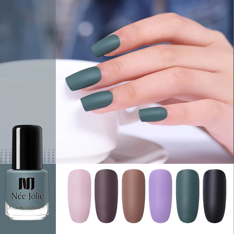 NEE JOLIE Matte Nail Polish Black Pink Red Green Colors Nail Art Oily Polish Varnish Nail Art DIY Decorations
NEE JOLIE Matte Nail Polish Black Pink Red Green Colors Nail Art Oily Polish Varnish Nail Art DIY Decorations
