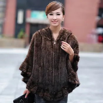 (TopFurMall) Winter Women's Genuine knitting Mink Fur Pullover Wraps Lady Pashmina Stole with Hoody Women Fur Shawls VK1001
(TopFurMall) Winter Women's Genuine knitting Mink Fur Pullover Wraps Lady Pashmina Stole with Hoody Women Fur Shawls VK1001