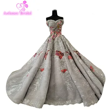 2018 Gray Vintage Wedding Dresses Lace Sweetheart Wedding Gowns Cathedral Train Lace Up Ball Gown Mariage Vestido De Noiva Real
2018 Gray Vintage Wedding Dresses Lace Sweetheart Wedding Gowns Cathedral Train Lace Up Ball Gown Mariage Vestido De Noiva Real