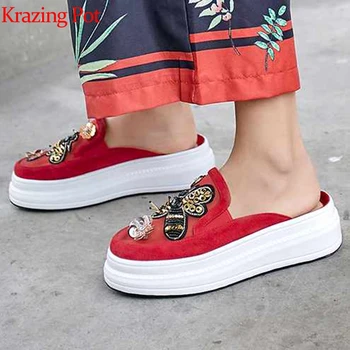 Krazing Pot sheep suede slip on round toe summer sneakers female biing flower appliques embroidery beading vulcanized shoes L8f9
Krazing Pot sheep suede slip on round toe summer sneakers female biing flower appliques embroidery beading vulcanized shoes L8f9