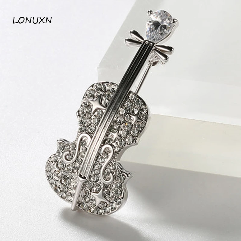 48*20mm High quality Authentic punk style Titanium steel Retro Personality violin shape brooch pins men women male lovers gift
48*20mm High quality Authentic punk style Titanium steel Retro Personality violin shape brooch pins men women male lovers gift