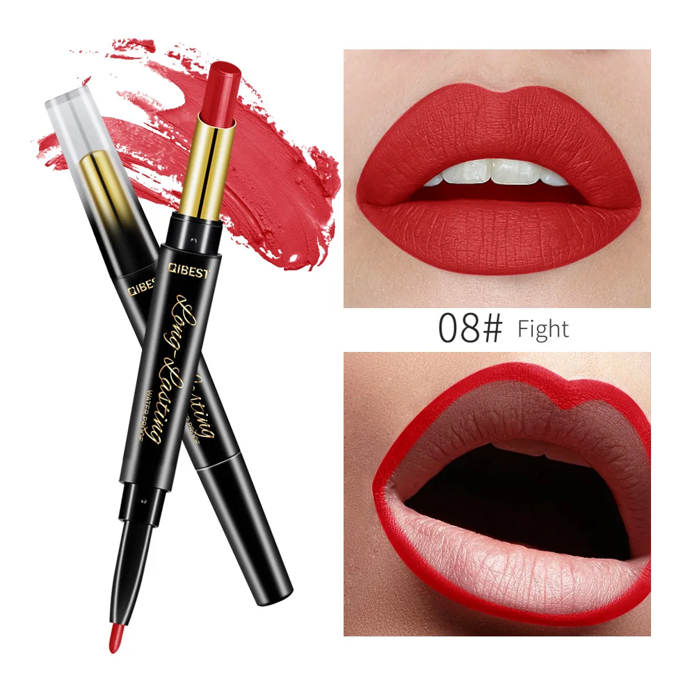 2 In 1 Double-end Lipstick Pencil Waterproof Red Liner Pen maquiagem Lip Tint Nude Dark Long Lasting Lip Makeup Cosmetics TSLM2
2 In 1 Double-end Lipstick Pencil Waterproof Red Liner Pen maquiagem Lip Tint Nude Dark Long Lasting Lip Makeup Cosmetics TSLM2
