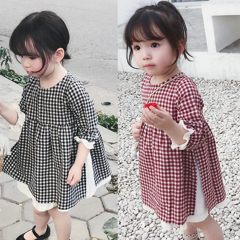 2019 New Spring Baby Girls Plaid Dress Children Kids Long Sleeve Dress Cute Princess Dress Autumn Girls Fashion Clothes
2019 New Spring Baby Girls Plaid Dress Children Kids Long Sleeve Dress Cute Princess Dress Autumn Girls Fashion Clothes