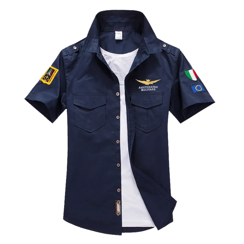 New 6XL Military Men's Short Sleeve Shirts Summer Fashion Embroidered High Quality Cotton Air Force One MA1 Casual Shirt
New 6XL Military Men's Short Sleeve Shirts Summer Fashion Embroidered High Quality Cotton Air Force One MA1 Casual Shirt