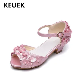 New Summer Girls Sandals Children High-heeled Pearl Flowers Princess Shoes Student Party Dance Shoes Kids Gladiator Sandals 02C
New Summer Girls Sandals Children High-heeled Pearl Flowers Princess Shoes Student Party Dance Shoes Kids Gladiator Sandals 02C