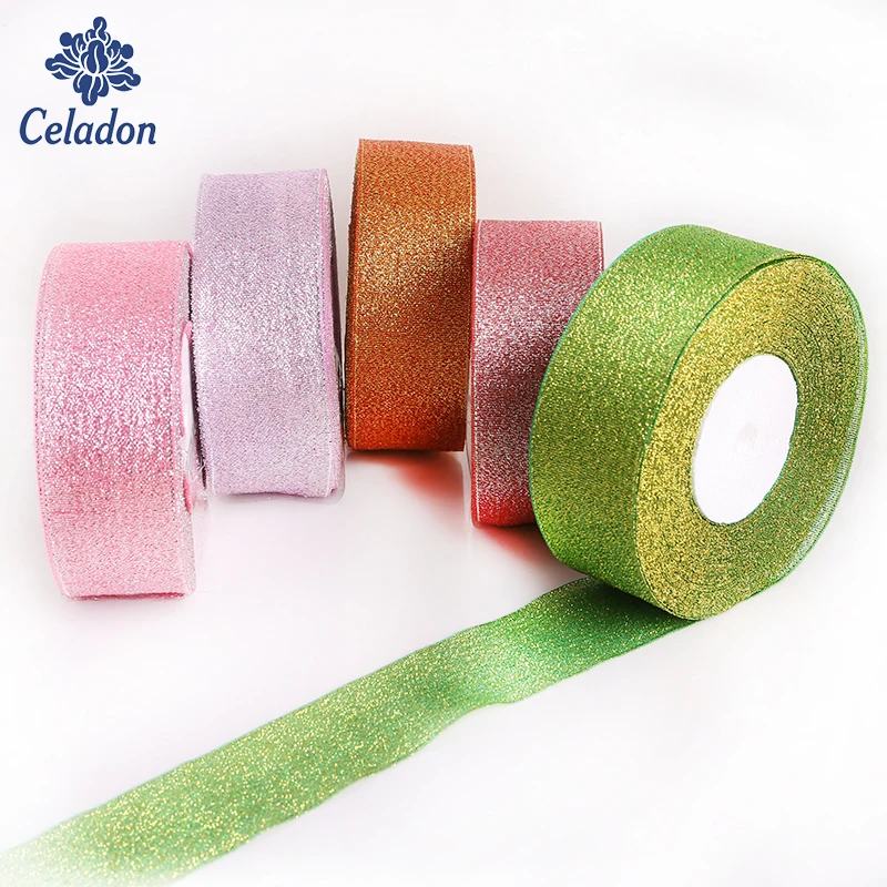 25 yard 7 Color Glitter Ribbon Metallic Luster Wedding Christmas Decoration DIY Webbing Card Gift Wrapping
25 yard 7 Color Glitter Ribbon Metallic Luster Wedding Christmas Decoration DIY Webbing Card Gift Wrapping