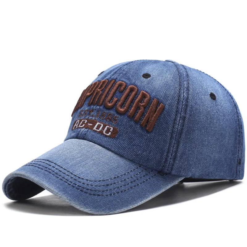 Cowboy Women Snapback Caps Letter Embroidery Couple Caps Summer Autumn Denim Unisex Baseball Cap Hip Hop Men Bone Casquette Hats (18)