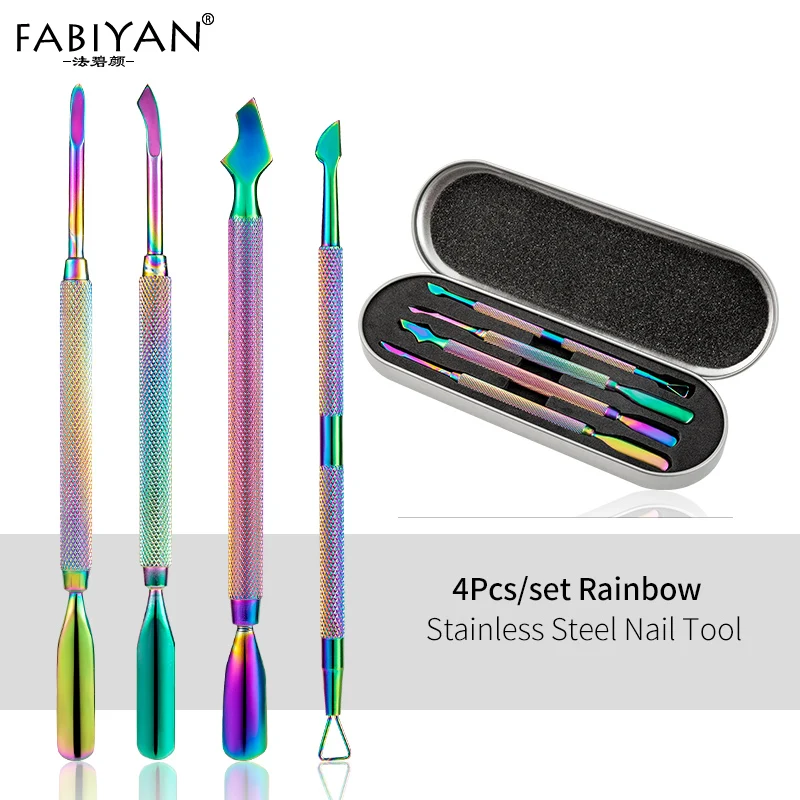 4Pcs/Box Dual-ended Stainless Steel Cuticle Pusher Nail Art Stick UV Gel Polish Remover Dead Skin Manicure Cleaning Care Tool
4Pcs/Box Dual-ended Stainless Steel Cuticle Pusher Nail Art Stick UV Gel Polish Remover Dead Skin Manicure Cleaning Care Tool