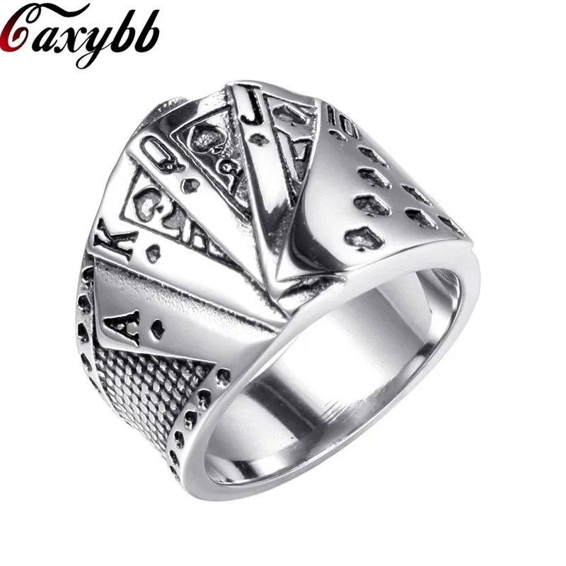 Poker Straight Flush Square Ring Stainless Steel Jewelry Classic Punk Square Flush Gambler Biker Mens Ring
Poker Straight Flush Square Ring Stainless Steel Jewelry Classic Punk Square Flush Gambler Biker Mens Ring