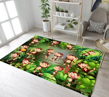 LB Kids Cartoon Monkey Rugs And Green Jungle Carpets For Baby Home Living Room Anime Large Bedroom kitchen Door Floor Bath Mats
LB Kids Cartoon Monkey Rugs And Green Jungle Carpets For Baby Home Living Room Anime Large Bedroom kitchen Door Floor Bath Mats
